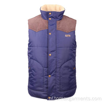 Blauw met kaki wintervest